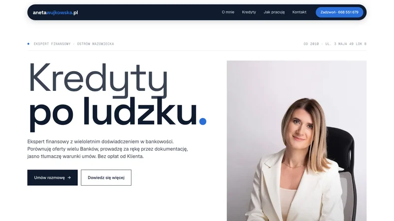 Screenshot of anetawujkowska.pl