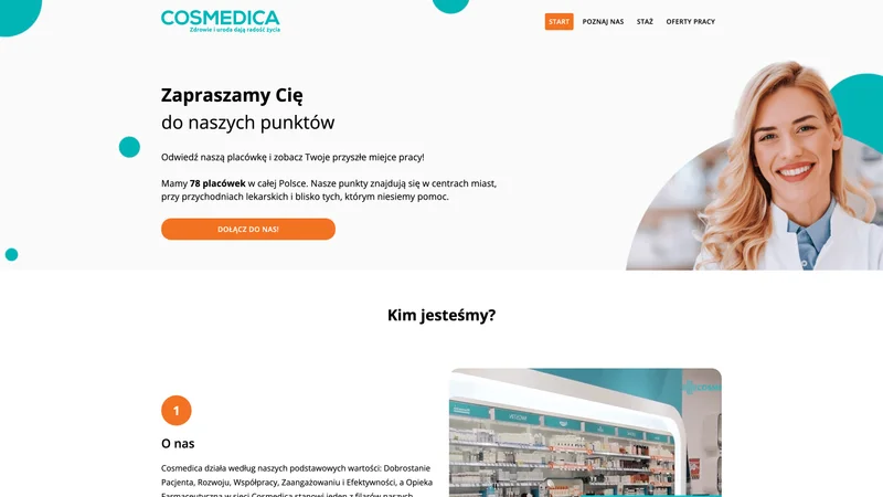 Screenshot of Cosmedica