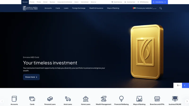 Screenshot of Emirates NBD